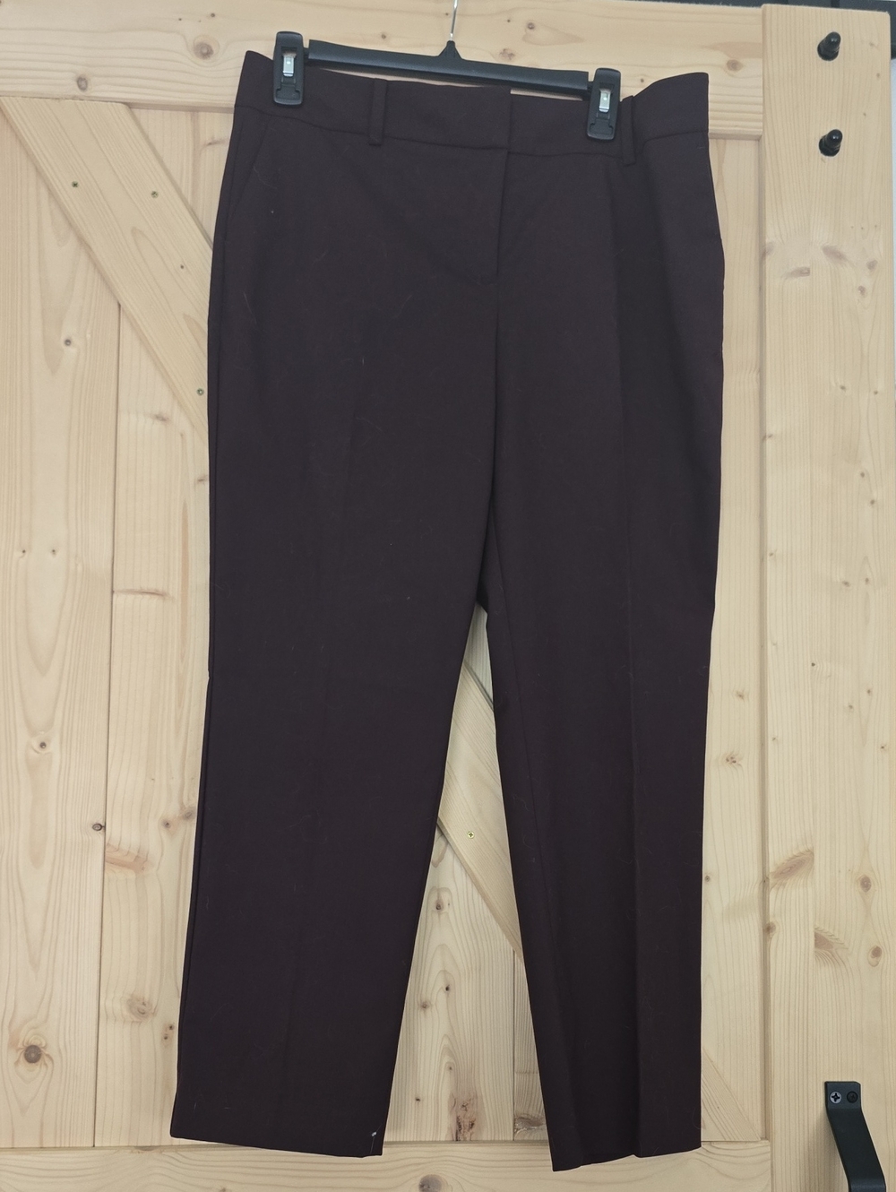 Ann Taylor Straight-Leg Pants in Dark Brown